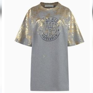 NWT GOLDEN GOOSE Dafne University cotton t-shirt dress